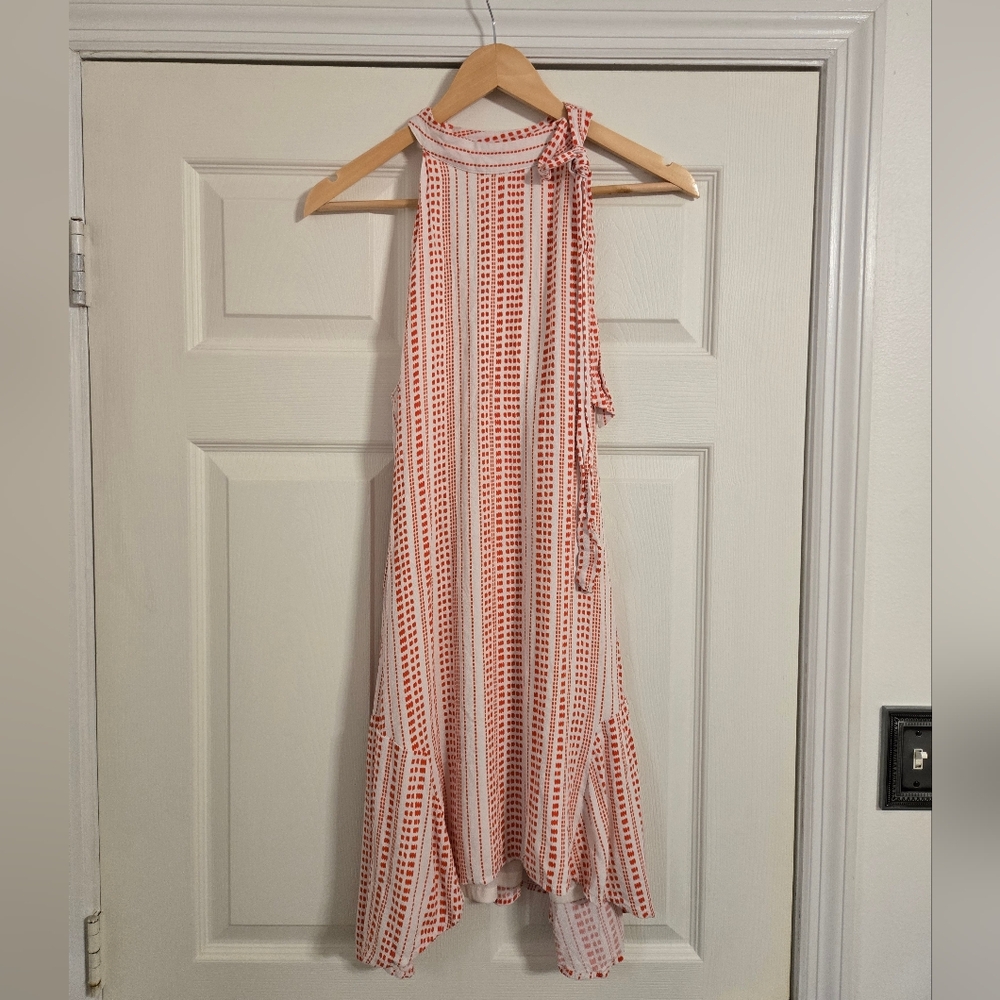 Cato halter neck dress in Red and white size large